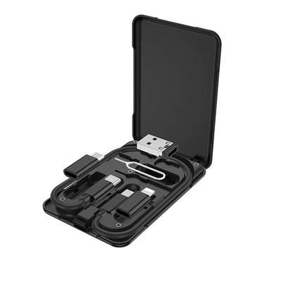 多功能旅行生存卡盒适用于苹果安卓手机充电线取卡针sim收纳支架