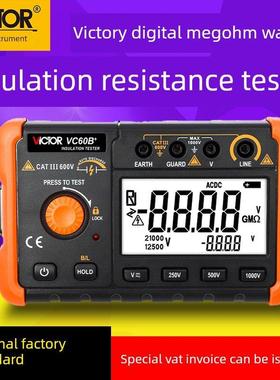胜利昭表数字振动仪500V1000V绝缘电阻测试仪Vc60B+2500V数字振动