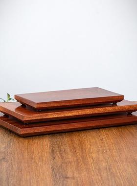 乌檀木底座实木基座摆件工艺品花瓶托 托佛像摆台模型展台鱼缸中