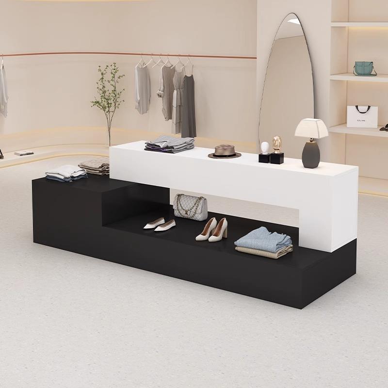 服装店中岛展示台商场展厅中间摆台化妆品鞋包流水桌陈列柜女装店