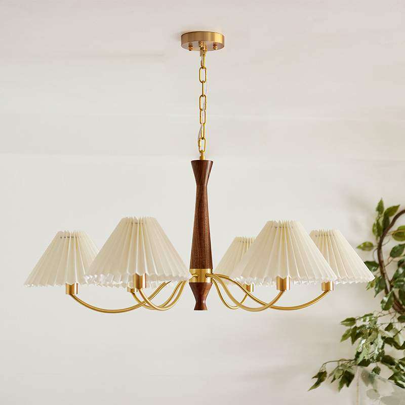 客厅吊灯日式复古大气古铜色卧室书房餐厅北欧网红百褶胡桃木灯具,纺织面料/辅料/配套,纺织机械配件,淘宝优惠券,粉丝福利购,淘宝优惠卷