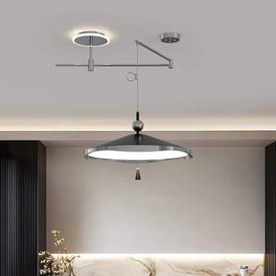 中古侘寂风餐厅吊灯复古高端创意新款飞碟餐桌灯个性艺术吧台灯具