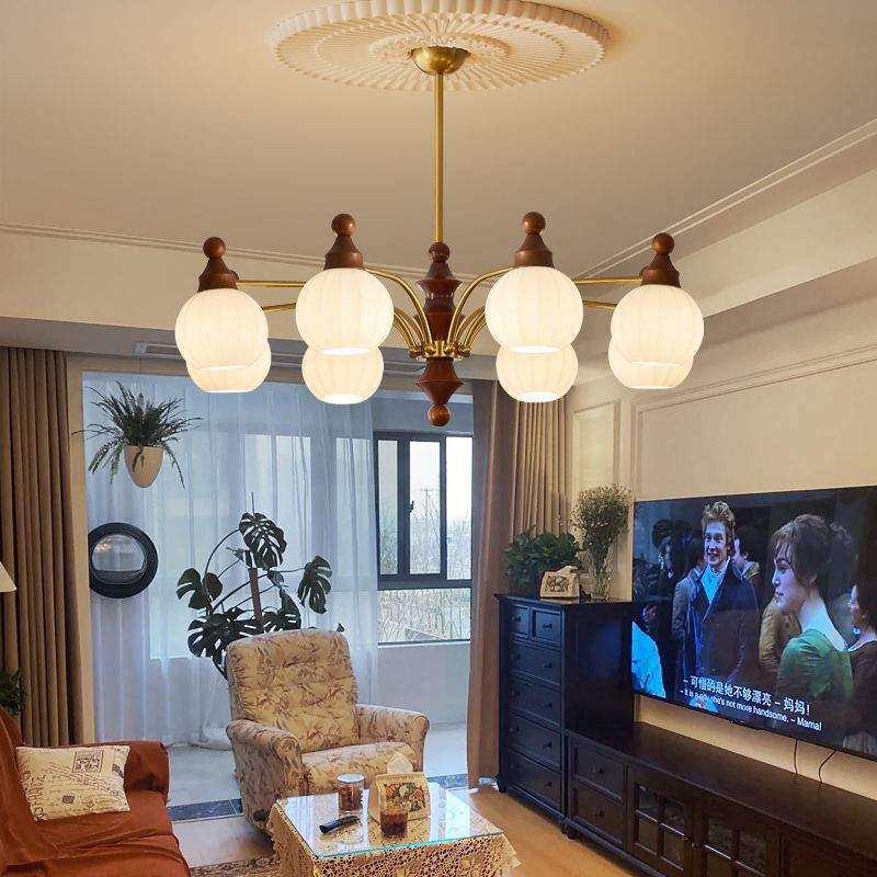 中古风侘寂风客厅吊灯主灯法式奶油风魔豆玻璃复古护眼卧室餐厅灯,纺织面料/辅料/配套,纺织机械配件,淘宝优惠券,粉丝福利购,淘宝优惠卷