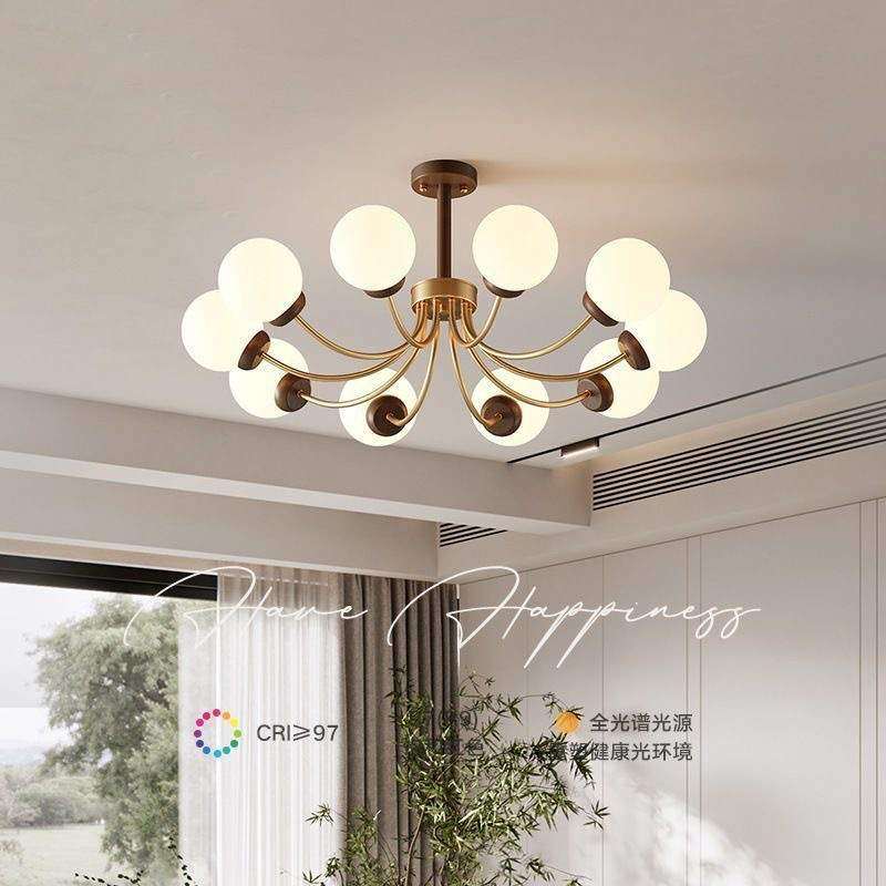 美式复古中古风餐厅灯新中式实木胡桃木护眼魔豆卧室灯具客厅吊灯,纺织面料/辅料/配套,纺织机械配件,淘宝优惠券,粉丝福利购,淘宝优惠卷