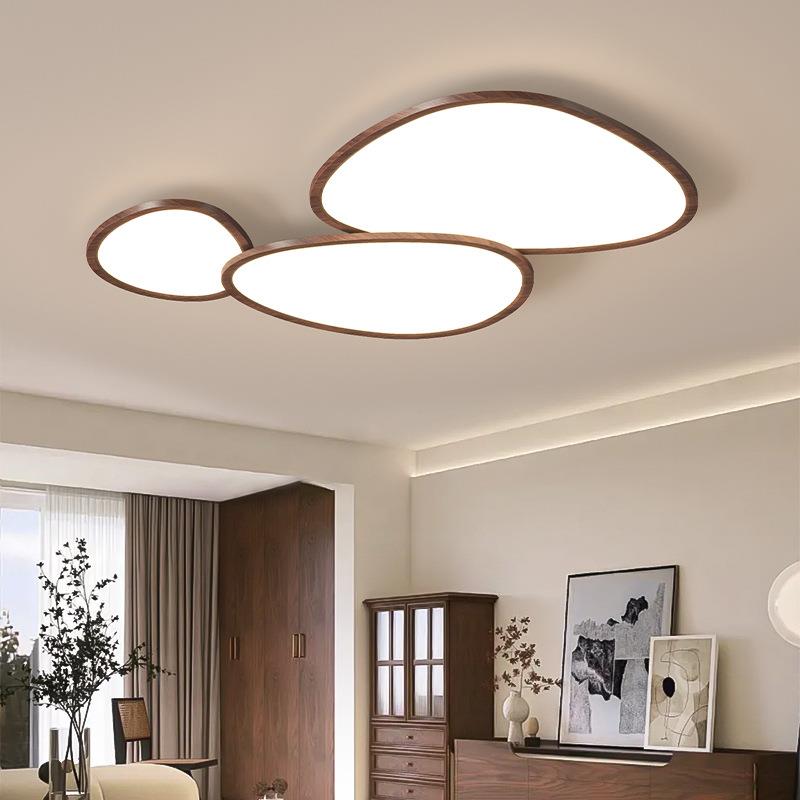 卧室吸顶灯中古风几何新款简约书房新中式复古超薄护眼主卧客厅灯