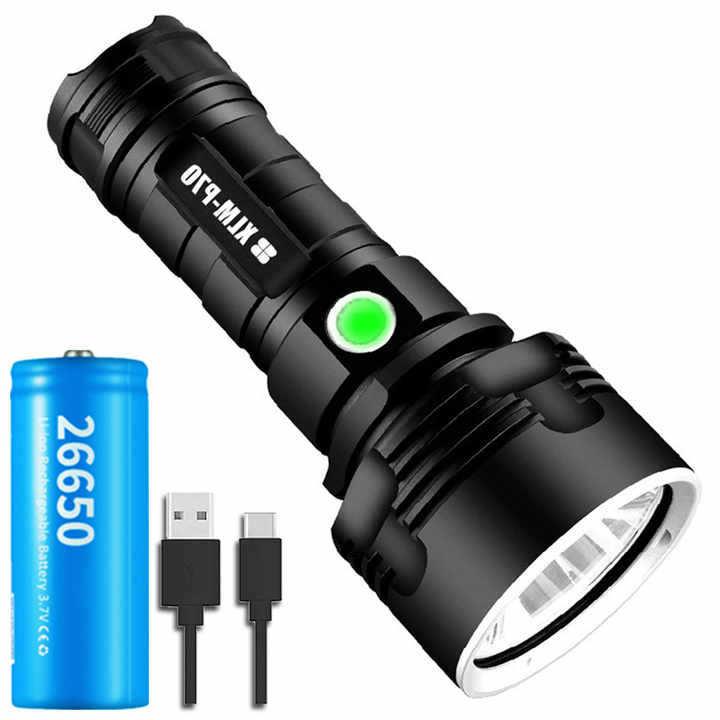 跨境热卖P70手电筒强光远射可充电户外家用大功率便携手握式电筒