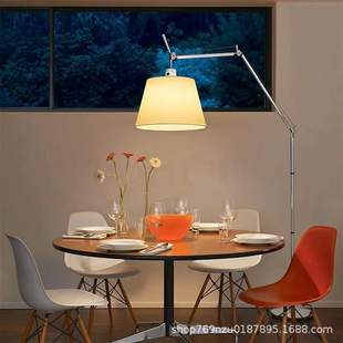 网红意大利Artemide摇臂中古落地灯客厅沙发卧室书房阅读可调节钓
