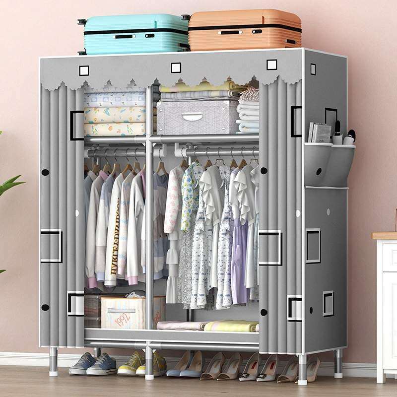 衣柜家用卧室布衣柜全钢架加厚加粗简易组装出租房挂衣橱结实耐用,畜牧/养殖物资,畜牧/养殖器械,淘宝优惠券,粉丝福利购,淘宝优惠卷