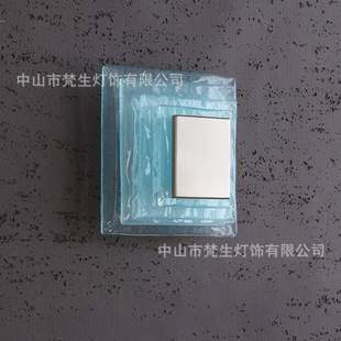 意大利穆拉诺水波纹玻璃壁灯 vintage中古灯客厅卧室走廊设计师灯