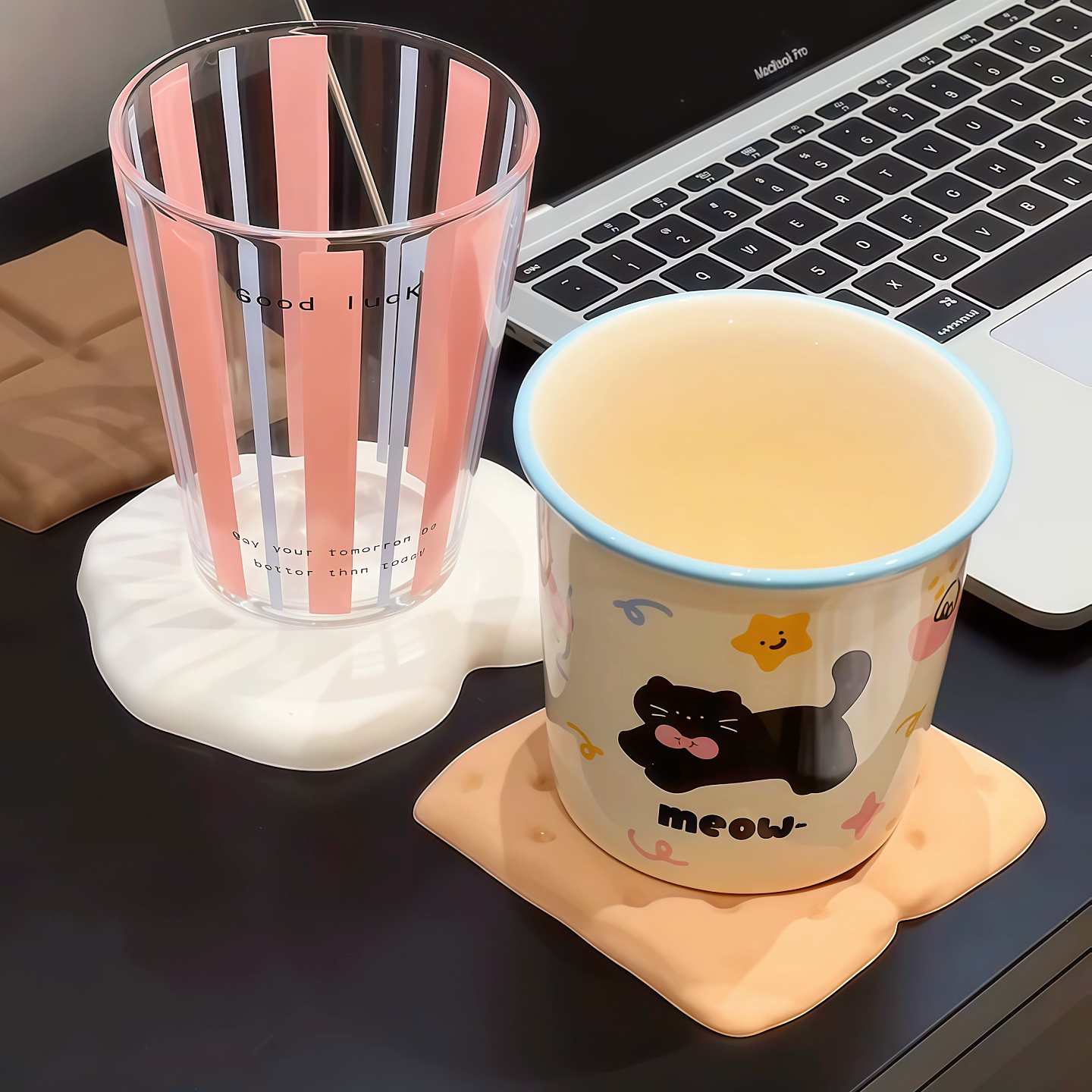 饼干杯垫硅胶隔热垫办公室陶瓷杯咖啡杯垫餐桌防烫桌垫耐高温茶垫