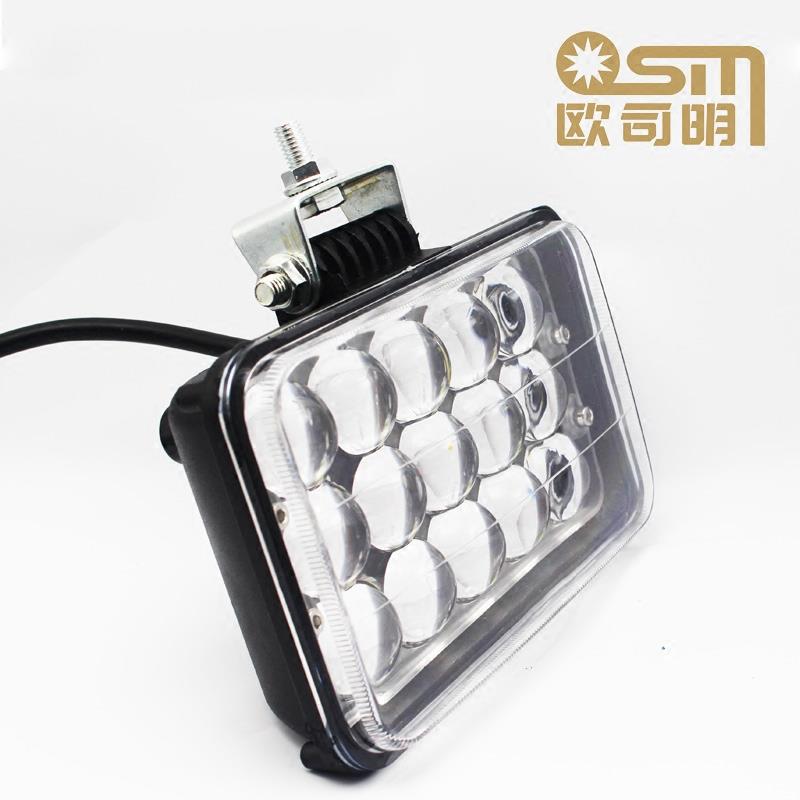12V24V通用越野货车中网前杠改装汽车led前大灯超亮强光射灯雾灯