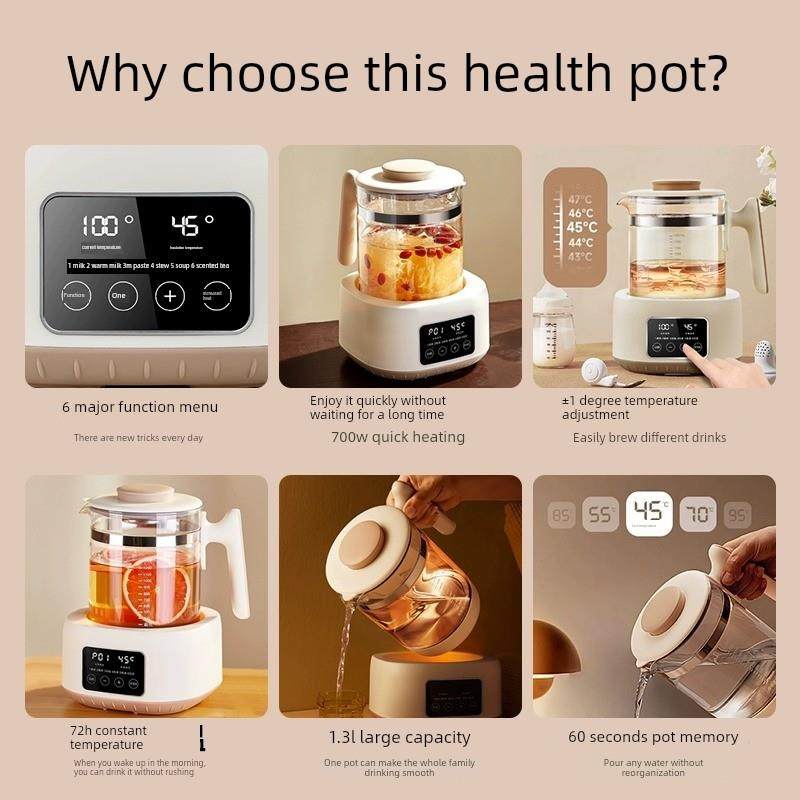 健康壶新型电热全自动炖办公室保温恒温花茶茶壶家用玻璃