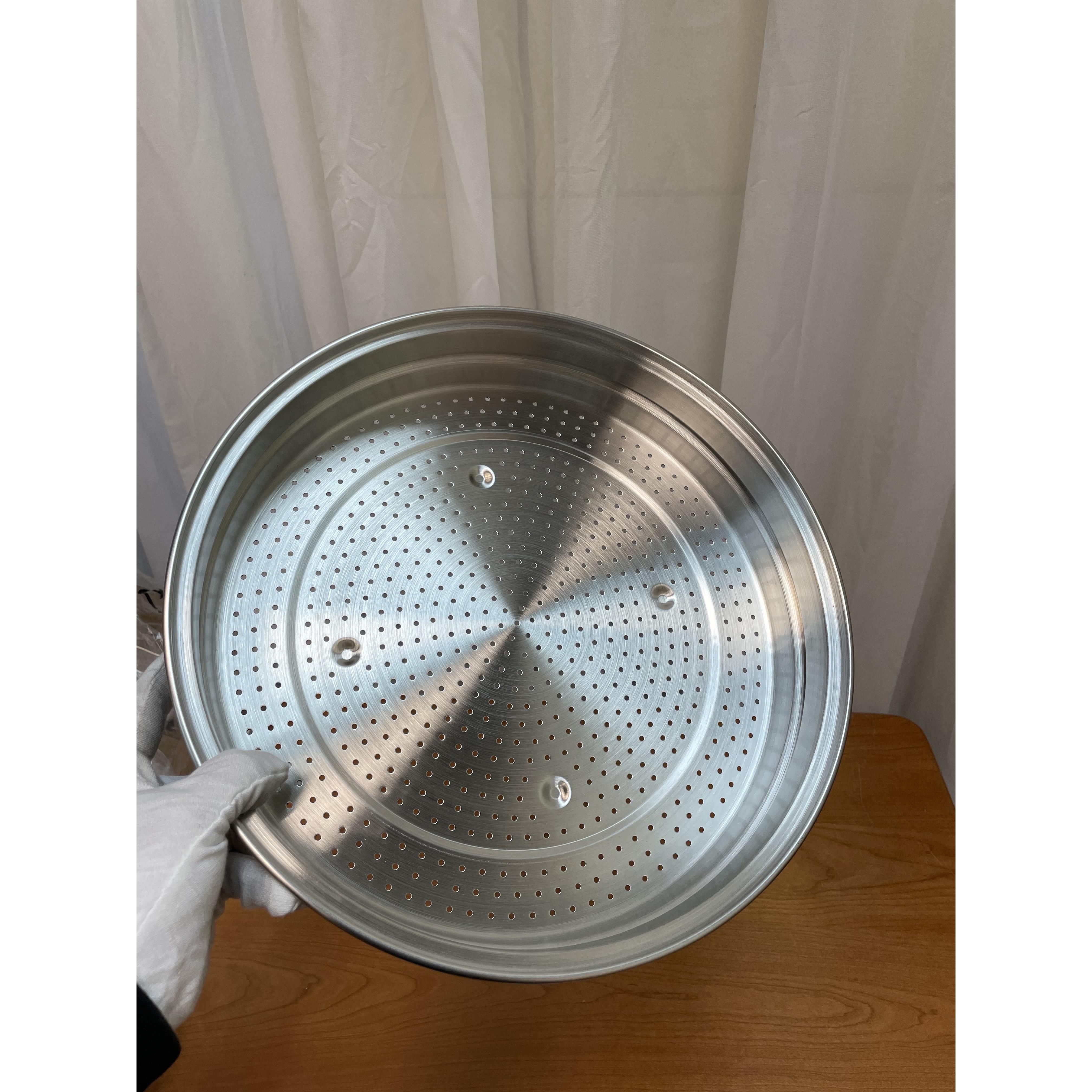 便宜又好的蒸笼！出口304不锈钢蒸笼配30cm蒸锅炒锅蒸笼晾晒筛子