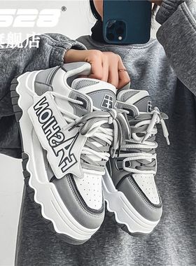 T628老爹鞋春季新款青少年校园韩版潮流百搭低帮厚底时尚休闲板鞋