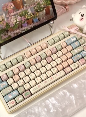 向晚外设SOA高度花季机械键盘键帽MOA键帽141键