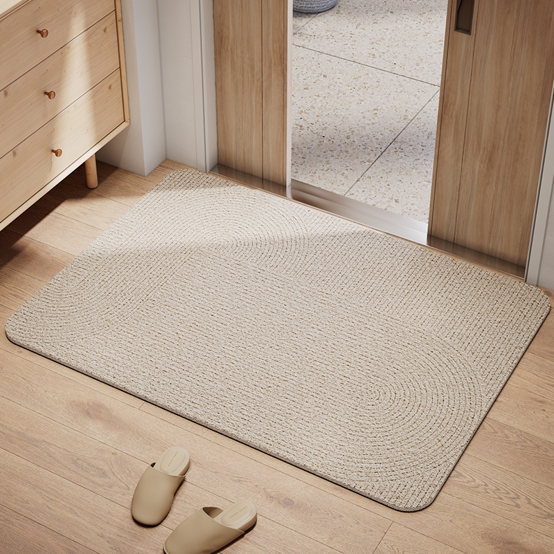 丝圈入户门地垫日式侘寂风室内脚垫门口门垫进门家用入门户厚地毯