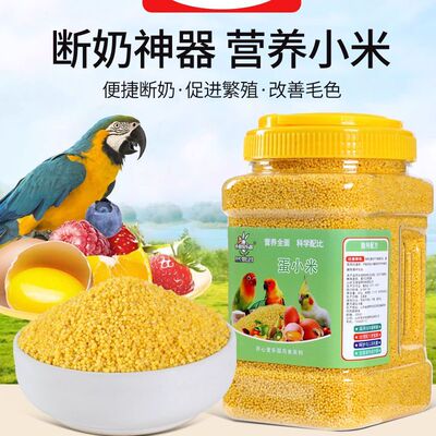 央妈推荐蛋小米鹦鹉鸟食牡丹文鸟鸟粮无壳小米粮食鸟食繁殖踩背雏