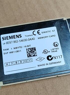 6ES7 952-1AK00-0AA0 存储卡 RAM 1MBYTE 16BIT 工控配件议价维修