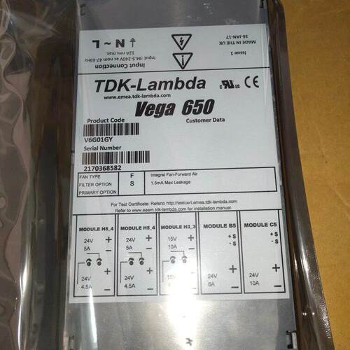 V6G01GY 工业电源 TDK-Lambda Vega650 半年保修议价维修
