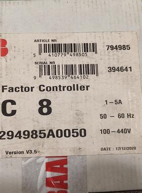 RVC-8 功率因数控制器 ABB工业工控器件 100-440V议价维修