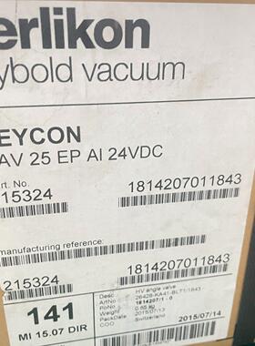 BAV 25 EP AI 24VDC 真空阀 LEYCON莱宝工业真空配件议价维修