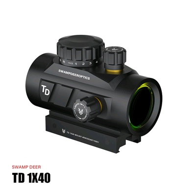 沼泽鹿TD1X40红点全息红绿五档灯光大视野准星可调金属模型弹弓