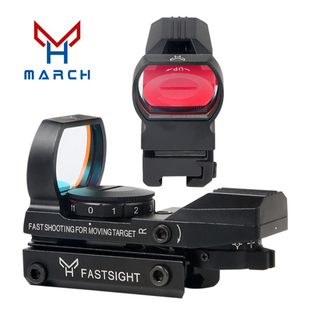 四变点红点瞄准器镜 高品质 金属虹膜银膜可选20mm模型弹弓配件