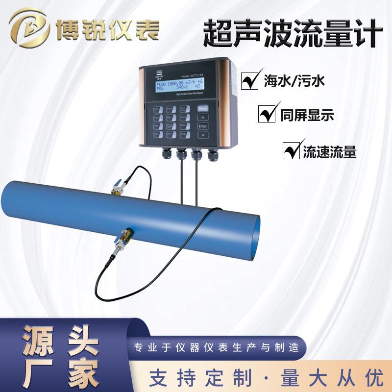 高精度插入式超声波流量计DCT1158W自来水液体污水流量计远传