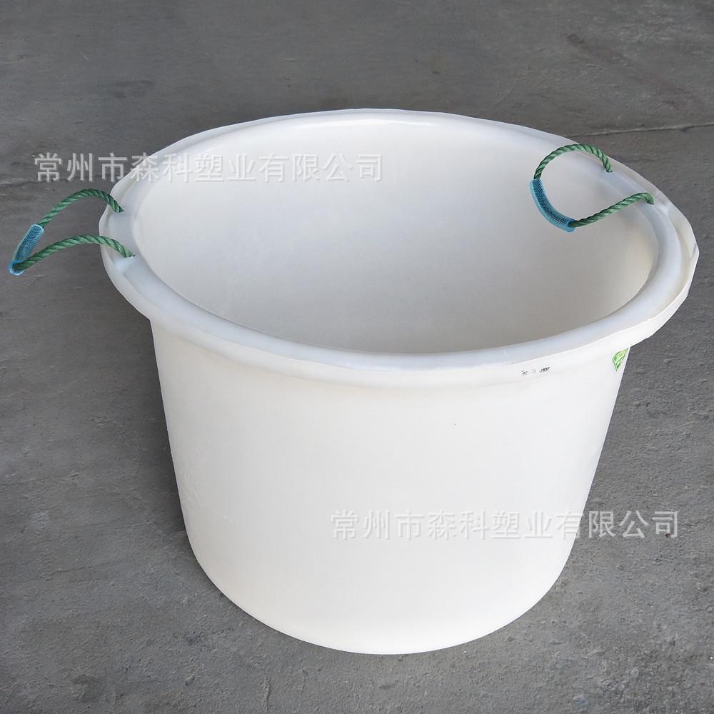 100L鱼桶100升牛筋圆桶100公斤塑料桶带绳鱼虾桶手提塑胶鱼桶