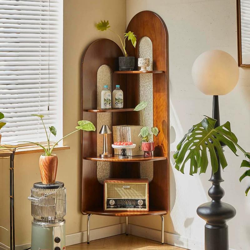 法式中复木古藤编厅实沙发三mzsfdc88墙转角书柜屏风拐置物收纳落