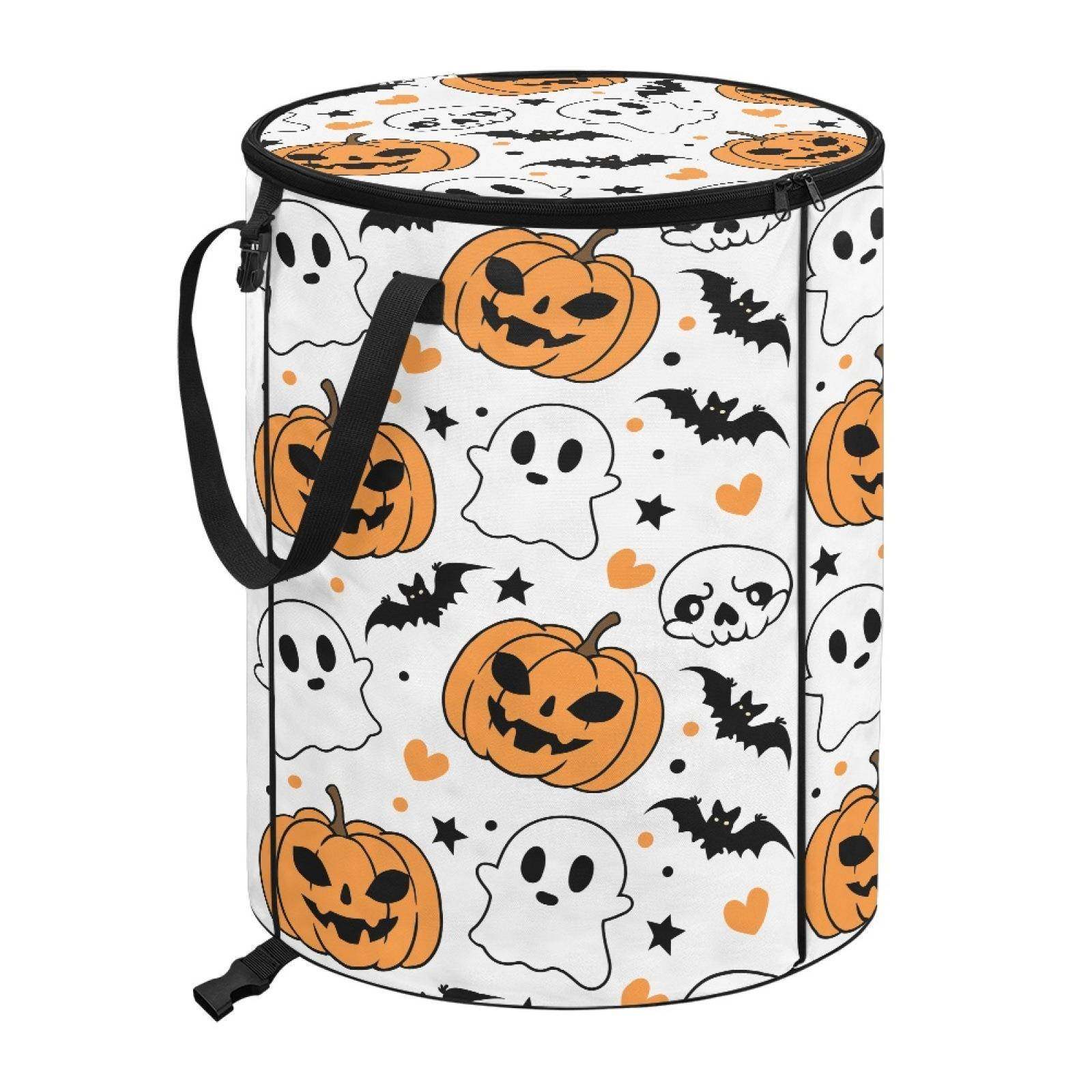 家居物品收印箱CZC165头幽灵印花可折叠垃圾纳桶热转白工艺,家庭/个人清洁工具,垃圾桶,淘宝优惠券,粉丝福利购,淘宝优惠卷