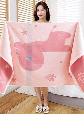 纯棉SHH巾男女柔软家用吸水不掉侣毛情巾儿童浴专用加全棉成人洗