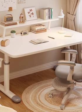 手动升桌子加简约儿童学习白书桌宿舍书房家HSO用电降脑桌桌椅套