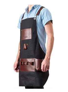 围裙欧美风围裙电g工园艺木工围帆裙厚布裙p帆布撞PUu围客订loo