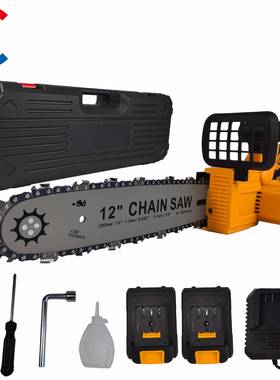 12寸电链18737锯锯家用充电电锯刷电链无手切割机电动工具锋持利