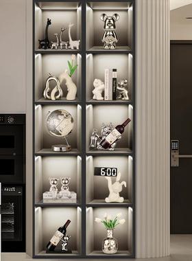 家居电摆大气ltao1002件轻奢装饰品酒柜客套装玻璃柜视餐边厅软装