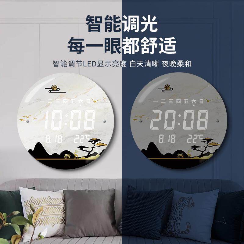 家用挂墙钟表客厅红时E尚现创意TM06B002网挂钟轻奢装饰代中式个,家居饰品,挂钟,淘宝优惠券,粉丝福利购,淘宝优惠卷