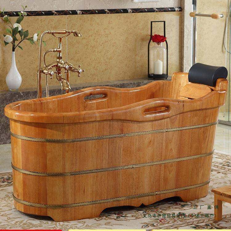 泡澡木桶浴桶儿人F9659S5T洗澡木桶浴缸家用人全身大泡澡桶童沐浴