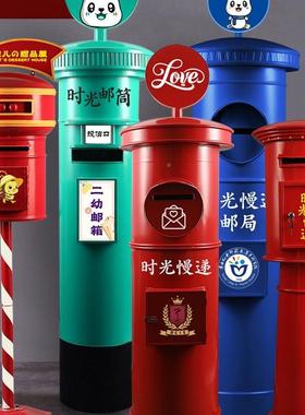 欧式筒商摆件大号邮政型F968T7SH复古模铁艺酒吧场美陈装饰信箱邮