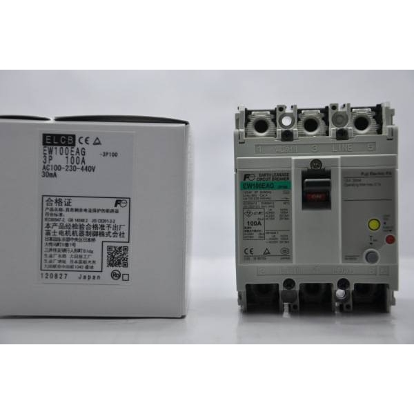 富士漏电断路器EW100EAG 2P 60A 63A 75A 100A  30MA 100MA 200MA