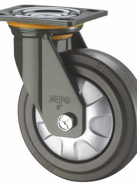 SPJ07-04-1O/荣动力6寸定脚轮橡胶静音向万向向脚轮J0U7-04-150-5