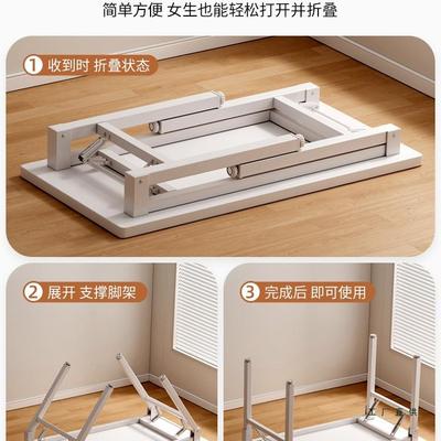 可公折叠桌家子简易出租屋写书桌学习字桌F99ST76T长方形用办电脑