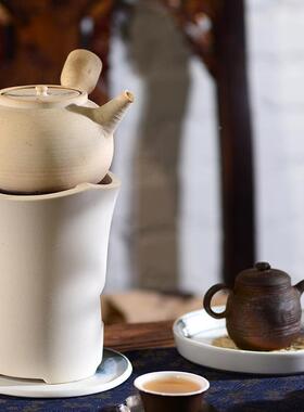 Ψ茶器手风工纯素心白泥炉烧炭煮茶炉家用烧炉潮州工夫水茶F967S7
