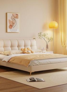 小现代简约轻奢床油风户型软主包DJV卧婚奶床双人大床