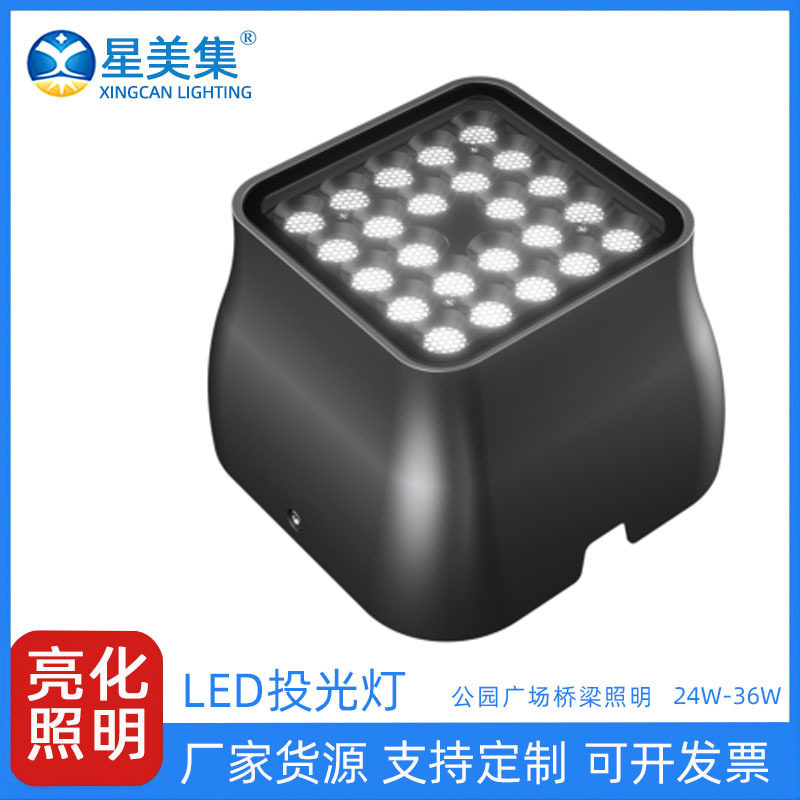 24W36W户外防水led投光灯楼体外墙园林景观工程亮化照树投光灯