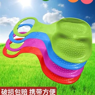 速发滑草板儿滑加厚滑磨童雪板户外雪橇儿童爬犁耐雪垫草地斜坡滑
