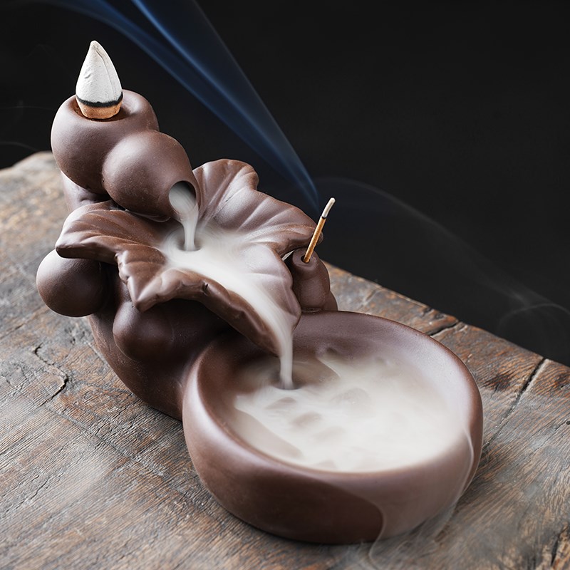 速发紫砂福禄寿财倒流香炉檀用室内家香沉香熏道炉创意摆件茶宠香