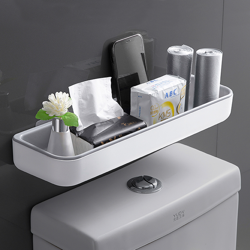 速发孔桶上方置物生浴室防水免打马厕所用品放卫生纸巾卫架间收纳
