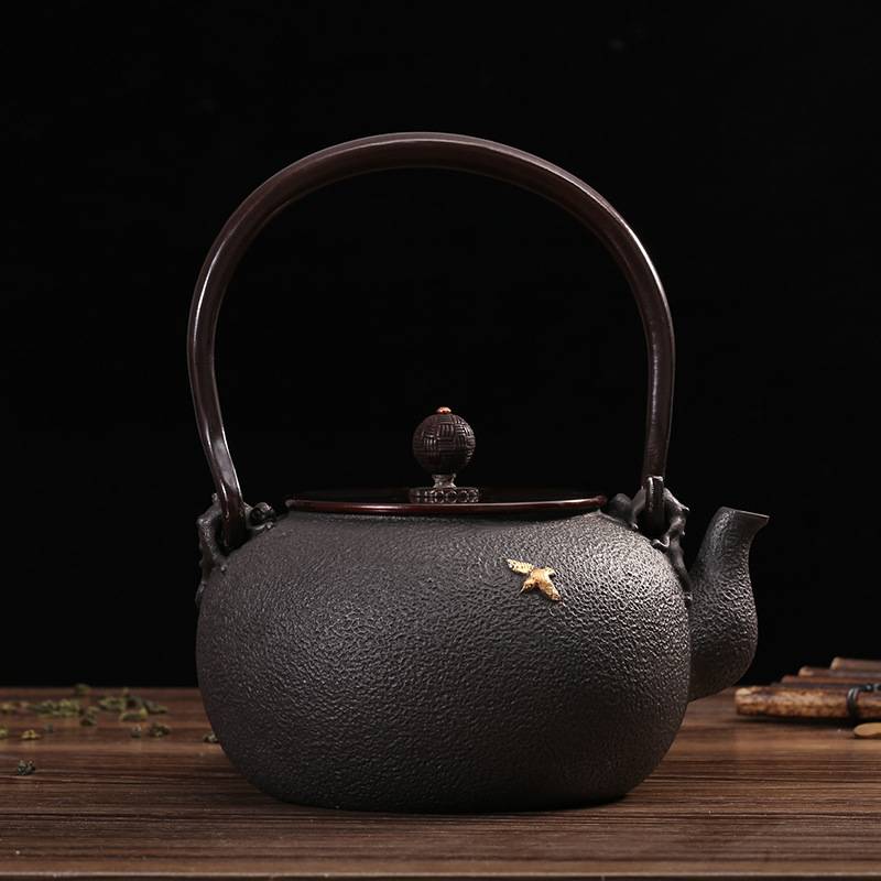 创意复古铁壶铸铁泡茶 铁茶壶家用生铁壶茶具 烧水煮茶铁壶套装