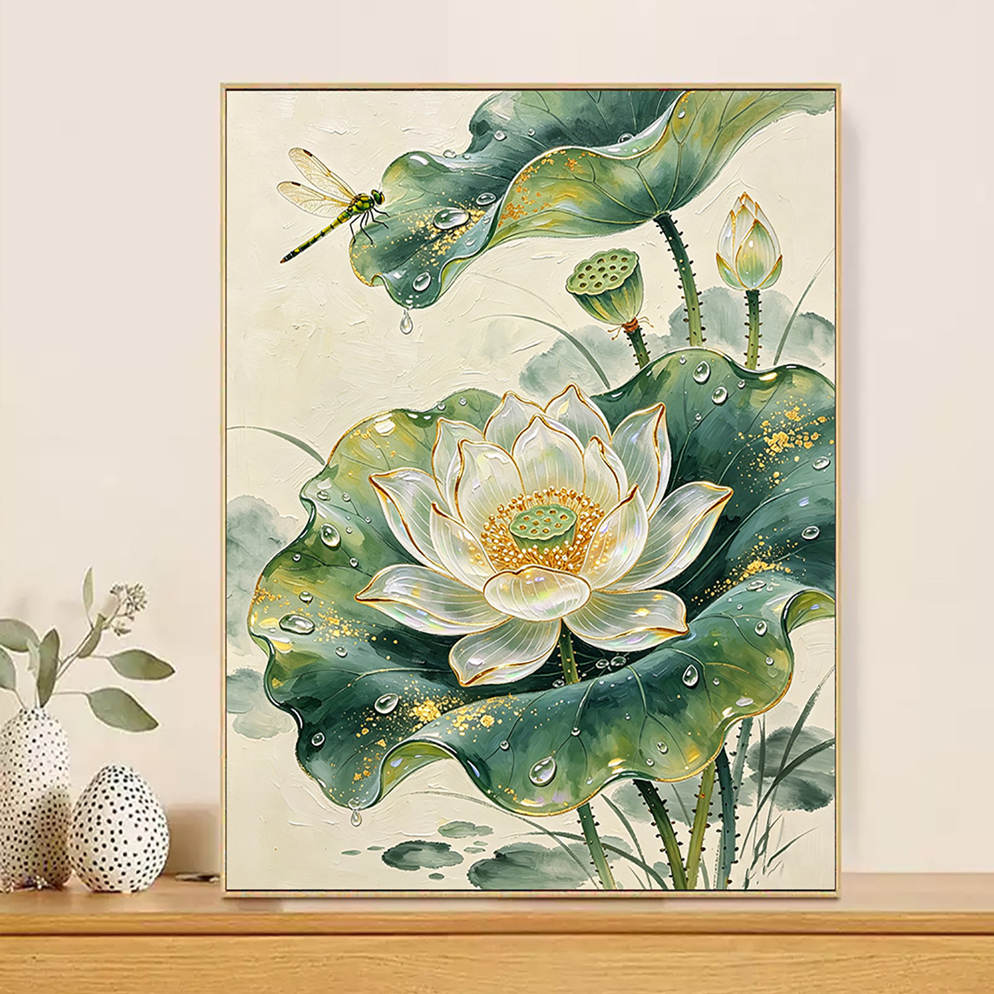 2026新款钻石画荷花高难度中国风手工DIY贴钻画5d满钻十字绣客厅
